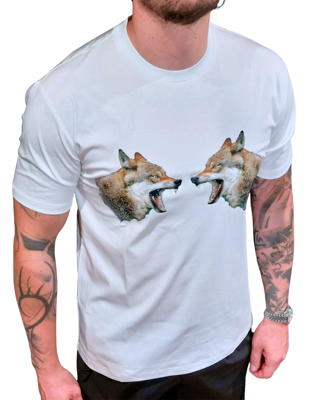 Mosquito Mercerized Wolves T-Shirt - White